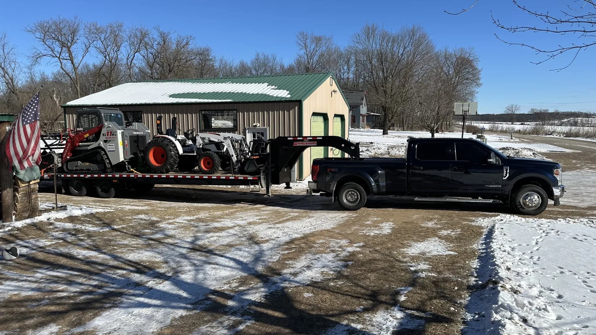 Kingdom Service truck and trailer ready for land clearing project